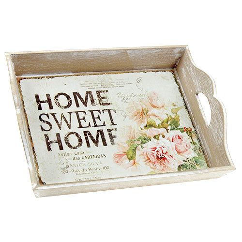 Floristik24 Medinis padėklas su tekstu Home Sweet Home