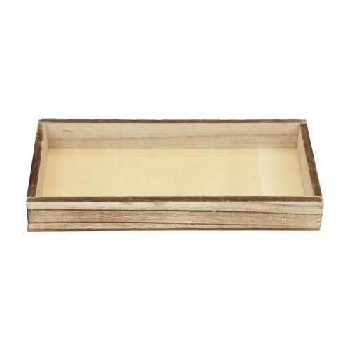 Floristik24 Medinis padėklas liepsna dekoratyvinis padėklas stalo apdaila kaimiškas 24×12×3cm