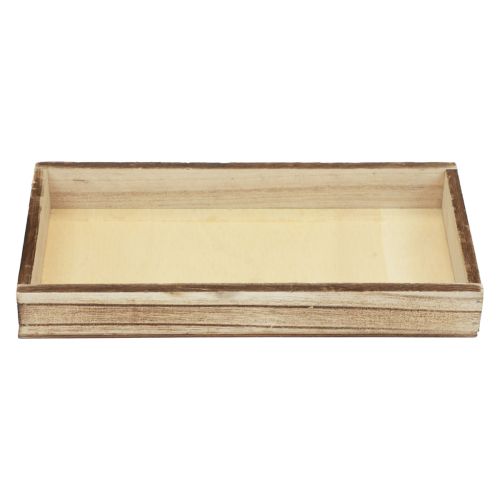 Floristik24 Medinis padėklas liepsna dekoratyvinis padėklas stalo apdaila kaimiškas 30×15×3cm