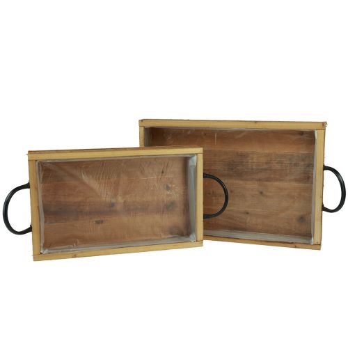 daiktų Medinis padėklas kaimiškas padėklas su rankenomis medinis 40/35cm rinkinys 2
