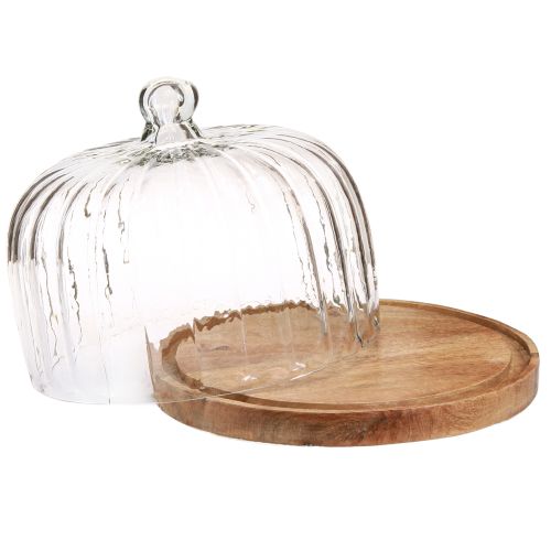 daiktų Medinė lėkštė su sūrio kupolu dekoratyvinė lėkštė mediena Ø29cm H22cm