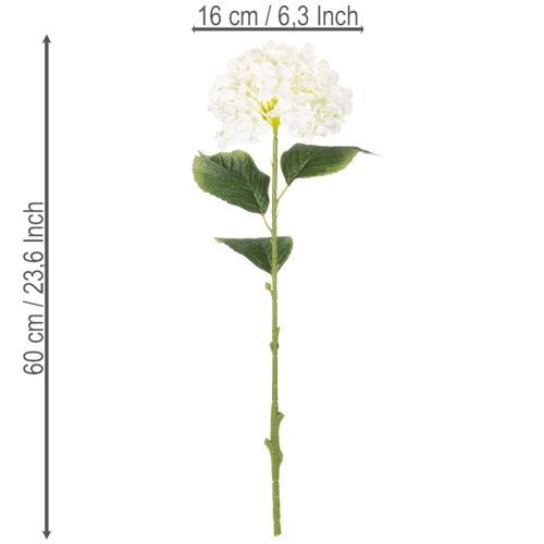 Dirbtinė hortenzija, ilgakotė, dirbtinė gėlė, 60 cm | Floristik24.lt