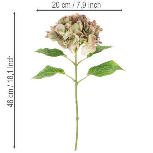 Dirbtinė hortenzija su koteliu, 46 cm | Floristik24.lt
