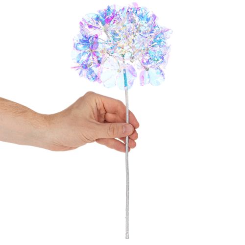 Dirbtinės hortenzijos žydinčios šakelės vaivorykštinėmis spalvomis, 36 cm, 2 vnt. | Floristik24.lt