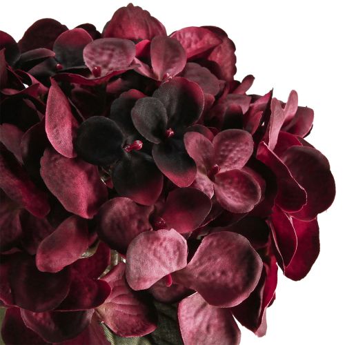 daiktų Dirbtinės hortenzijos gėlės Bordo spalvos 52 cm