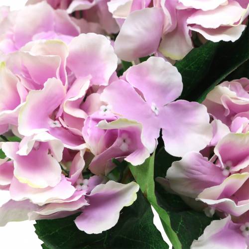 Floristik24 Šilko žiedai hortenzija vazone alyvinė 35cm
