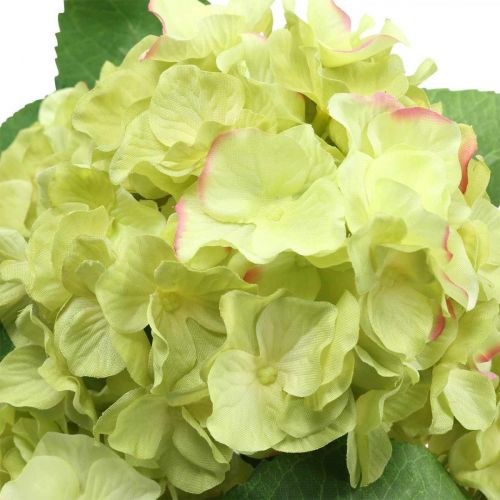 Floristik24 Hortenzija dirbtinė žalia dirbtinių gėlių puokštė 5 gėlės 42cm
