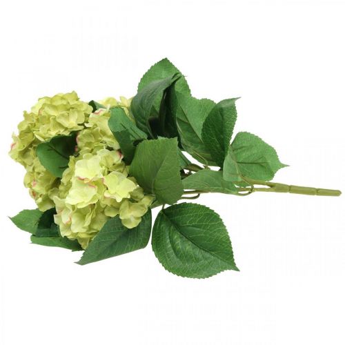 Floristik24 Hortenzija dirbtinė žalia dirbtinių gėlių puokštė 5 gėlės 42cm