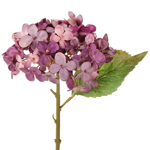 Dirbtinės hortenzijos, violetinės, dirbtinės gėlės, hortenzijos, 34 cm, 2 vnt.
