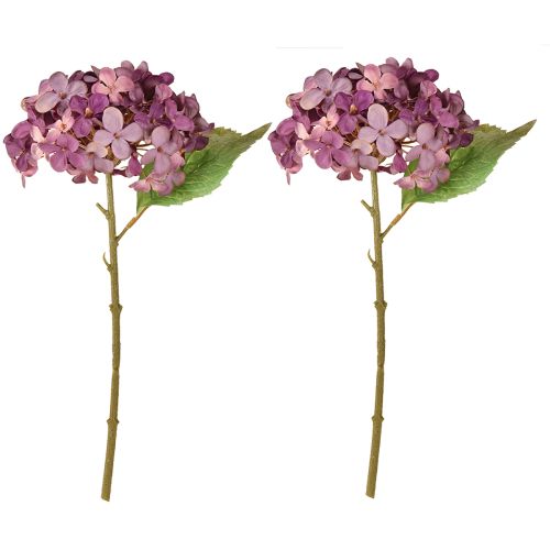 daiktų Dirbtinės hortenzijos, violetinės, dirbtinės gėlės, hortenzijos, 34 cm, 2 vnt.