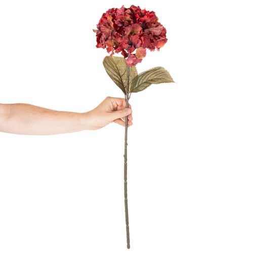 Dirbtinės hortenzijos žydinti šakelė, dideli žiedai, 74 cm | Floristik24.lt