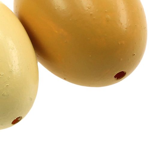 Floristik24 Vištienos kiaušiniai 6cm mix geltona 10vnt