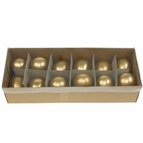 daiktų Vištienos kiaušiniai Golden Blown Eggs Velykų dekoracija 10 vnt