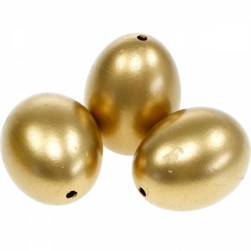 daiktų Vištienos kiaušiniai Golden Blown Eggs Velykų dekoracija 10 vnt