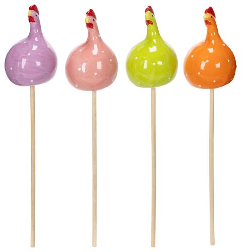 daiktų Dekoratyviniai vištienos kuoliukai pavasarinėms gėlių kompozicijoms ir stalo dekoracijoms, 7,5 cm, 4 vnt.