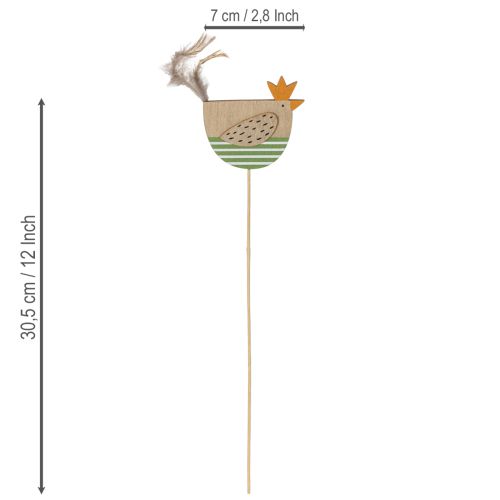 daiktų Velykinio rašto vištienos iešmeliai pavasarinei dekoracijai, 7 cm, 12 vnt.