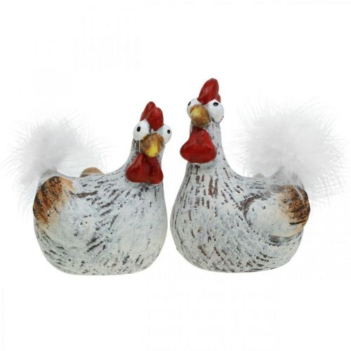 Floristik24 Velykų vištos Funny Chicken Chickens Deco keramika 4vnt