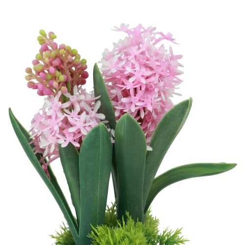 daiktų Dirbtinis hiacintas vazonėlyje geltona rožinė mėlyna H23cm 3vnt