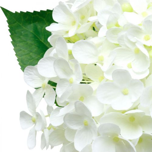 Floristik24 Hortenzija dirbtinė balta 53cm