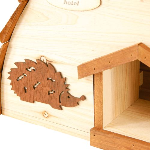daiktų Ežiuko namas Hedgehog Hotel Eglės medienos maitinimo stotis Mediena 34×18×24cm