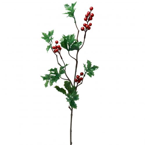 daiktų Ilex Dirbtinė Holly Berry Branch Raudonos uogos 75cm