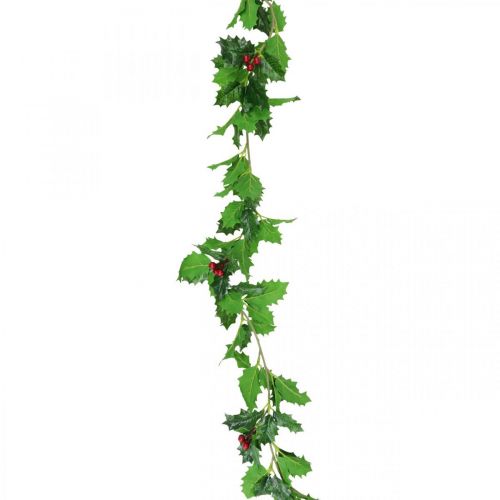 Floristik24 Kalėdų girlianda dirbtinė holly Ilex girlianda 160cm