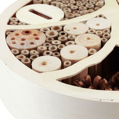 Floristik24 Vabzdžių viešbutis Wood Round Natūralus namas vabzdžiams Ø28,5cm H6,5m