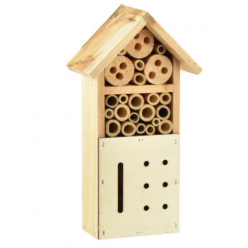 Floristik24 Vabzdžių viešbutis eglės medienos namas vabzdžių natūralus 13,5x8x26cm