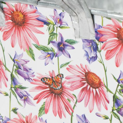 daiktų Jardiniere pavasarinė gėlių dėžutė metalinė dekoracija 20 × 12,5 × 10 cm