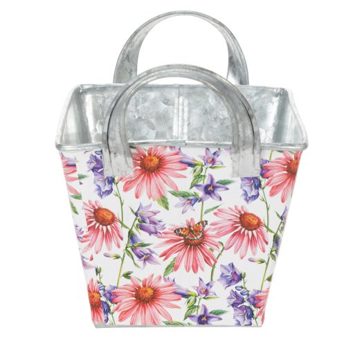 daiktų Jardiniere pavasarinė gėlių dėžutė metalinė dekoracija 20 × 12,5 × 10 cm
