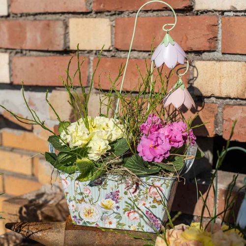 Floristik24 Jardiniere rožių sodinamoji metalinė dekoracija 20×12,5×10cm