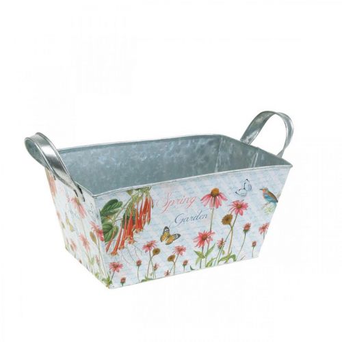 Floristik24 Jardiniere metalo spyruoklinė apdaila 20 × 12 × 10 cm