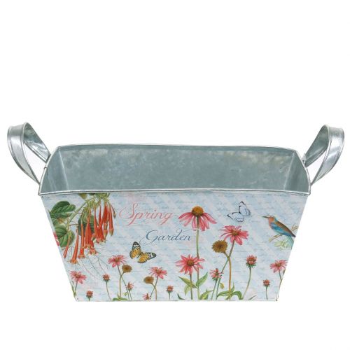Floristik24 Jardiniere metalo spyruoklinė apdaila 20 × 12 × 10 cm