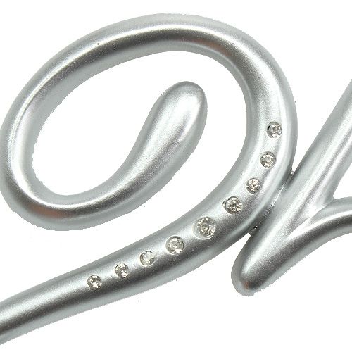 Floristik24 Skaičius &quot;25&quot; sidabrui klijuoti 15,5 cm