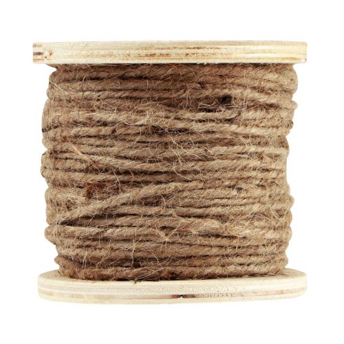 Džiuto virvelė džiuto juostelė ant medinės ritės džiuto apdaila natural 130g