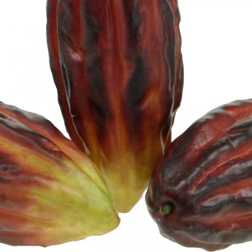 Floristik24 Kakavinių vaisių dirbtinio deko vitrinos violetinė-žalia 17cm 3vnt