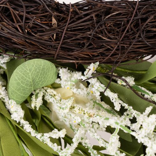 daiktų Dirbtinis ramunėlių vainikas, natūralios išvaizdos ir patvarus, durų ir sienų dekoravimui, 55 cm