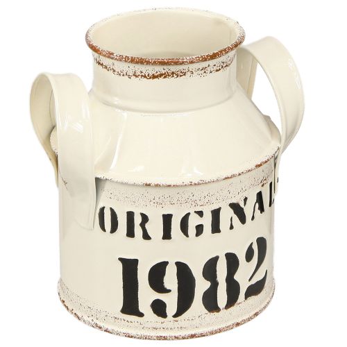 Ąsočio metalinė dekoracija &quot;Original 1982&quot; Cream Rust H13cm 2vnt.