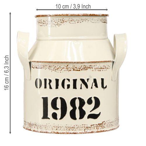 daiktų Ąsočio metalinė dekoracija &quot;Original 1982&quot; Cream Rust H16cm 2vnt.
