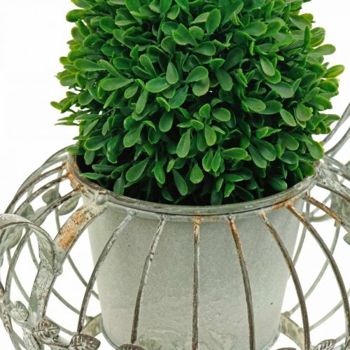 Floristik24 Sodinamosios dekoratyvinis kavos puodas metalinis puodas sodinti L15,5cm Ø11,8cm