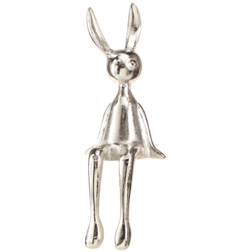 daiktų Edge Stool Rabbit Easter Bunny metalinis sidabras 12×11×34cm