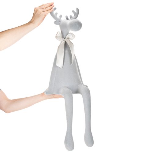 Dekoratyvinė briedžio figūrėlė su kaspinu, lentynėlė, 80 cm | Floristik24.lt