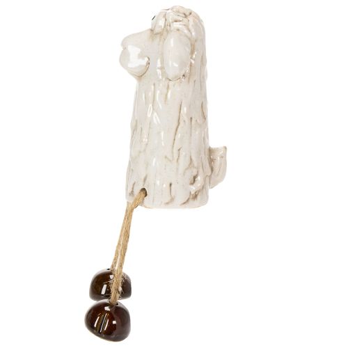 daiktų Keraminė avies figūrėlė, sėdinti avis, Velykoms ir dekoracijai ištisus metus, 18 cm, 3 dalys