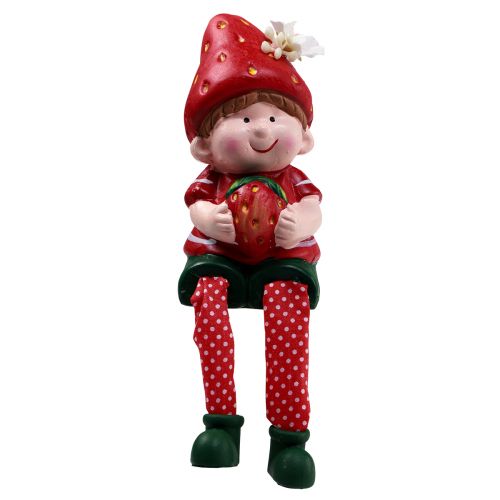 Floristik24 Kraštinės taburetės braškinės vaikų dekoratyvinės figūrėlės H11,5-13cm 2vnt