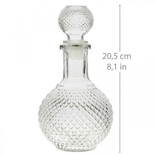 Floristik24 Viskio grafinas su dangteliu Stiklinis grafinas H20,5cm