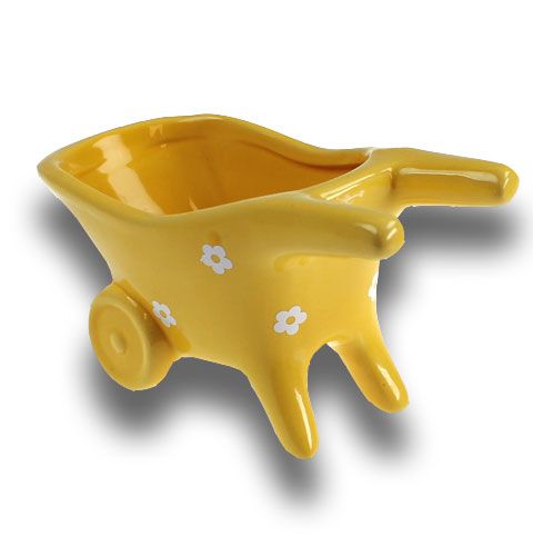 Floristik24 Keraminė karutis geltona 16,5 cm