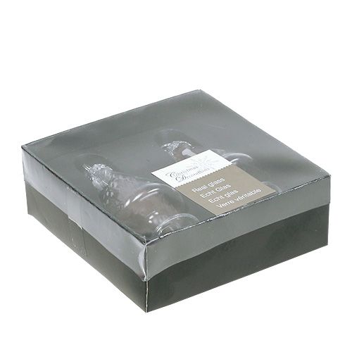 Floristik24 Kortelių laikiklio stiklas su spyruokle 4cm x 8cm skaidrus 2vnt