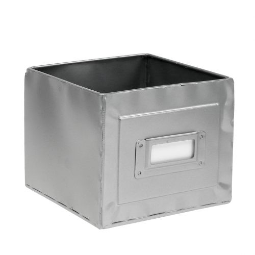 Floristik24 Dėžutė metalinė sėjamoji su ženklu 12x12x10,5cm