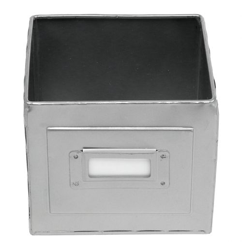 Floristik24 Dėžutė metalinė sėjamoji su ženklu 12x12x10,5cm