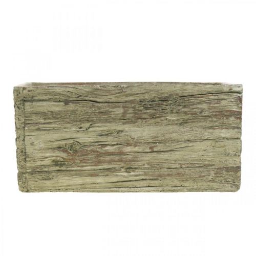 Floristik24 Augalų dėžė betoninė stačiakampė mediena atrodo ruda 23×10,5cm H11cm